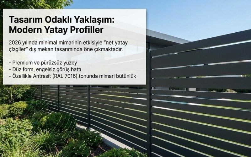 Modern Yatay Profil Çit Sistemleri