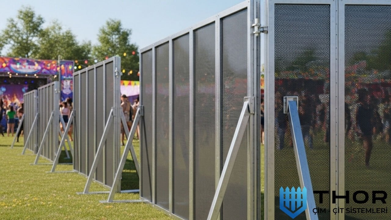 Festival Güvenliği için Modüler Yangına Dayanıklı Çitler